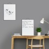 Petit Tableau Blanc Effaçable à Sec 40 x 30 cm, Surface Magnétique et Cadre Aluminium pour Fixation au Mur, Mini Tableau Marqueu