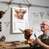 Calendrier Mural 2026 Animaux, Calendrier Mural Décoratif Highland Cow, Calendriers Murals Avec De Jolis Dessins De Bovins Des H