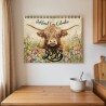 Calendrier Mural 2026 Animaux, Calendrier Mural Décoratif Highland Cow, Calendriers Murals Avec De Jolis Dessins De Bovins Des H