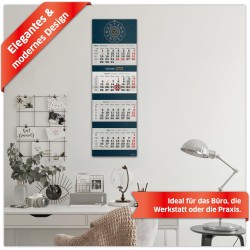 Primus Print Calendrier mural XXL 2026 – Calendrier mural 4 mois – Avec curseur de date, calendrier à suspendre – Avec jours fér