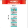 Primus Print Calendrier mural XXL 2026 – Calendrier mural 4 mois – Avec curseur de date, calendrier à suspendre – Avec jours fér