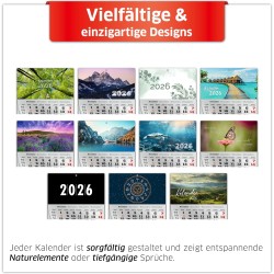 Primus Print Calendrier mural XXL 2026 – Calendrier mural 4 mois – Avec curseur de date, calendrier à suspendre – Avec jours fér