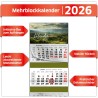 Primus Print Calendrier mural XXL 2026 – Calendrier mural 4 mois – Avec curseur de date, calendrier à suspendre – Avec jours fér