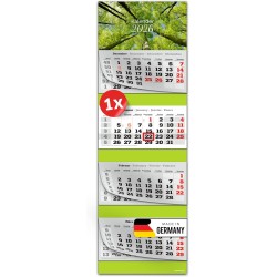 Primus Print Calendrier mural XXL 2026 – Calendrier mural 4 mois – Avec curseur de date, calendrier à suspendre – Avec jours fér