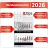 Primus Print Calendrier mural XXL 2026 – Calendrier mural 4 mois – Avec curseur de date, calendrier à suspendre – Avec jours fér