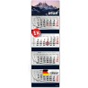 Primus Print Calendrier mural XXL 2026 – Calendrier mural 4 mois – Avec curseur de date, calendrier à suspendre – Avec jours fér