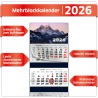 Primus Print Calendrier mural XXL 2026 – Calendrier mural 4 mois – Avec curseur de date, calendrier à suspendre – Avec jours fér