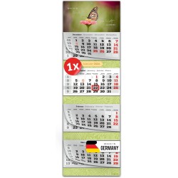 Primus Print Calendrier mural XXL 2026 – Calendrier mural 4 mois – Avec curseur de date, calendrier à suspendre – Avec jours fér