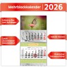 Primus Print Calendrier mural XXL 2026 – Calendrier mural 4 mois – Avec curseur de date, calendrier à suspendre – Avec jours fér