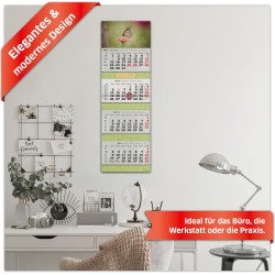 Primus Print Calendrier mural XXL 2026 – Calendrier mural 4 mois – Avec curseur de date, calendrier à suspendre – Avec jours fér