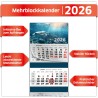 Primus Print Calendrier mural XXL 2026 – Calendrier mural 4 mois – Avec curseur de date, calendrier à suspendre – Avec jours fér