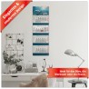 Primus Print Calendrier mural XXL 2026 – Calendrier mural 4 mois – Avec curseur de date, calendrier à suspendre – Avec jours fér