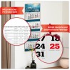 Primus Print Calendrier mural XXL 2026 – Calendrier mural 4 mois – Avec curseur de date, calendrier à suspendre – Avec jours fér