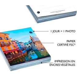 DRAEGER PARIS 1886 - Recharge Éphéméride Agenda Yvon 2025-365 Pages - 1 Photo/Jour - 7 Langues - Encre Végétale - Papier FSC® - 