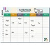 Emploi du Temps Scolaire & Semainier Famille A3 | Tableau Hebdomadaire Mural à Compléter | Organisation Enfants & Parents A3 | R