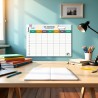 Emploi du Temps Scolaire & Semainier Famille A3 | Tableau Hebdomadaire Mural à Compléter | Organisation Enfants & Parents A3 | R