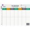 Emploi du Temps Scolaire & Semainier Famille A3 | Tableau Hebdomadaire Mural à Compléter | Organisation Enfants & Parents A3 | R