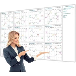 Planificateur Annuel Sans Date Effaçable 150x85cm C Alendrier Vierge Non Daté Sur 12 Mois Calendrier Annuel De Tableau Blanc Vie