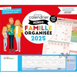 Grand calendrier hebdo Famille organisée 2025