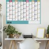 Calendrier 2026,Calendrier Mural 2026 Grand Format - Poster Annuel Scolaire avec Autocollants pour Planification École Bureau Ma