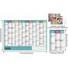 Calendrier 2026,Calendrier Mural 2026 Grand Format - Poster Annuel Scolaire avec Autocollants pour Planification École Bureau Ma