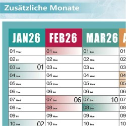 Calendrier 2026,Calendrier Mural 2026 Grand Format - Poster Annuel Scolaire avec Autocollants pour Planification École Bureau Ma