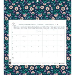 Exacompta - 33118E - Calendrier mensuel avec feuillets détachables 24 x 18cm - Sur support plaque imprimée Mini Labo 27,5 X 30,5