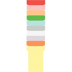 Nobo - Kit Planning Hebdomadaire à Fiches T, Mural, 5 Colonnes & 24 Fentes, Indice 2, Fiches T Multicolores Incluses, 2911680