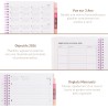 Rileys Agenda Journalier 2026, Planner 2026 Scolaire et Familial, Semainier et Planificateur Hebdomadaire Mensuel, Agenda Profes