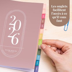 Rileys Agenda Journalier 2026, Planner 2026 Scolaire et Familial, Semainier et Planificateur Hebdomadaire Mensuel, Agenda Profes