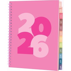 Rileys Agenda Journalier 2026, Planner 2026 Scolaire et Familial, Semainier et Planificateur Hebdomadaire Mensuel, Agenda Profes