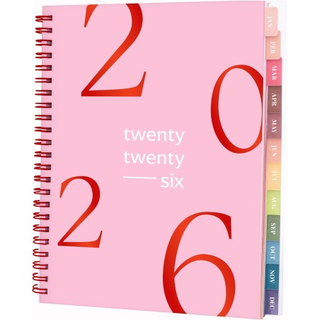 Rileys Agenda Journalier 2026, Planner 2026 Scolaire et Familial, Semainier et Planificateur Hebdomadaire Mensuel, Agenda Profes