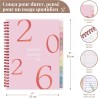 Rileys Agenda Journalier 2026, Planner 2026 Scolaire et Familial, Semainier et Planificateur Hebdomadaire Mensuel, Agenda Profes