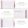 Rileys Agenda Journalier 2026, Planner 2026 Scolaire et Familial, Semainier et Planificateur Hebdomadaire Mensuel, Agenda Profes