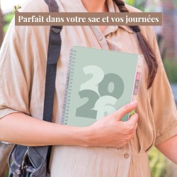 Rileys Agenda Journalier 2026, Planner 2026 Scolaire et Familial, Semainier et Planificateur Hebdomadaire Mensuel, Agenda Profes