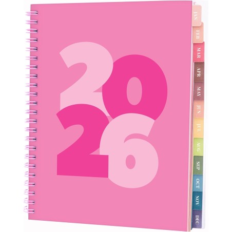 Rileys Agenda Journalier 2026, Planner 2026 Scolaire et Familial, Semainier et Planificateur Hebdomadaire Mensuel, Agenda Profes