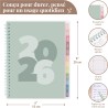 Rileys Agenda Journalier 2026, Planner 2026 Scolaire et Familial, Semainier et Planificateur Hebdomadaire Mensuel, Agenda Profes