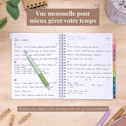 Rileys Agenda Journalier 2026, Planner 2026 Scolaire et Familial, Semainier et Planificateur Hebdomadaire Mensuel, Agenda Profes