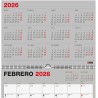 Miquelrius - Calendrier mural basique 2026, organiseur annuel A4 : 296 x 210 mm, avec espace pour noter, reliure spirale double,