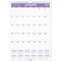 AT-A-GLANCE Calendrier mural 2026, 30,5 x 43,2 cm, taille moyenne (PM22826)