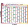 Grand planificateur mural 2025-2026, Format A1, Calendrier scolaire annuel, Grand planificateur d'août à août, Année académique 