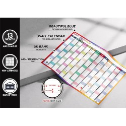 Grand planificateur mural 2025-2026, Format A1, Calendrier scolaire annuel, Grand planificateur d'août à août, Année académique 