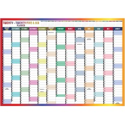 Grand planificateur mural 2025-2026, Format A1, Calendrier scolaire annuel, Grand planificateur d'août à août, Année académique 