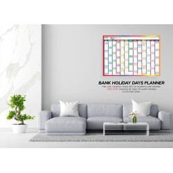 Grand planificateur mural 2025-2026, Format A1, Calendrier scolaire annuel, Grand planificateur d'août à août, Année académique 