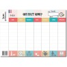 Calendrier Hebdomadaire Familial A3 à Remplir | Planning Mural Organisation Famille avec 8 Cases de Tâches Quotidiennes | Tablea