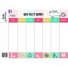 Calendrier Hebdomadaire Familial A3 à Remplir | Planning Mural Organisation Famille avec 8 Cases de Tâches Quotidiennes | Tablea