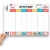 Calendrier Hebdomadaire Familial A3 à Remplir | Planning Mural Organisation Famille avec 8 Cases de Tâches Quotidiennes | Tablea
