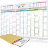Calendrier scolaire XXL 2025/2026 – Calendrier mural – Planificateur annuel scolaire A1 (84 x 59 cm), planificateur mural avec s