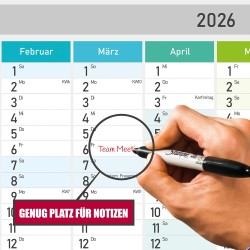 Calendrier scolaire XXL 2025/2026 – Calendrier mural – Planificateur annuel scolaire A1 (84 x 59 cm), planificateur mural avec s
