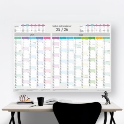 Calendrier scolaire XXL 2025/2026 – Calendrier mural – Planificateur annuel scolaire A1 (84 x 59 cm), planificateur mural avec s
